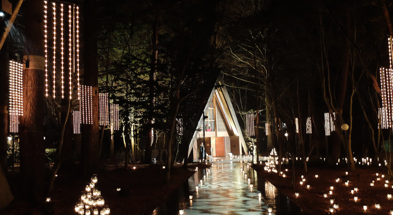 クリスマスシーズンの軽井沢の結婚式場の感想